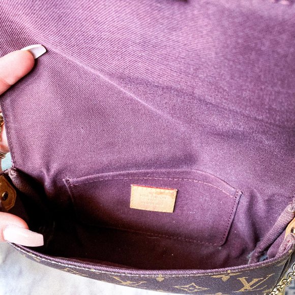 ✨ 90s/Y2K Authentic Louis Vuitton MiniClutch Shoulder Bag Monogram Favorite PM✨ - Picture 12 of 13